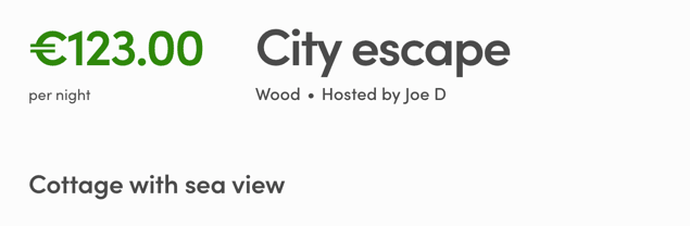 Screenshot from listing page